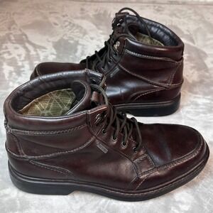 Clarks Active Air Goretex Boots Mens 12 M Brown Leather Shoes Casual Chukka